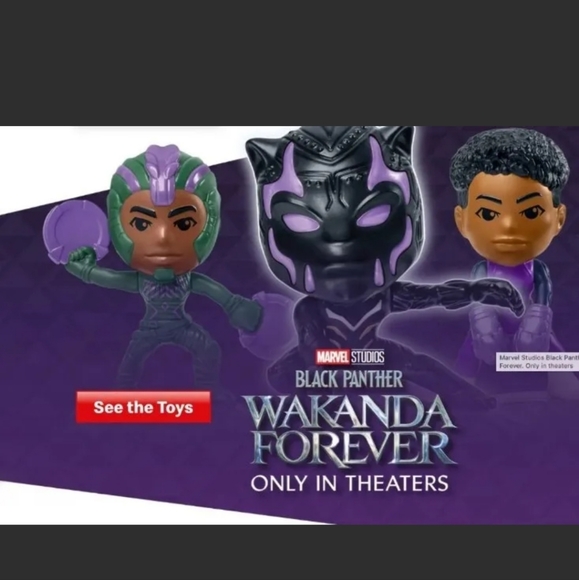 :* 2022 McDONALDS Disney Marvel Black Panther Wakanda Forever HAPPY MEAL TOYS - Picture 3 of 12